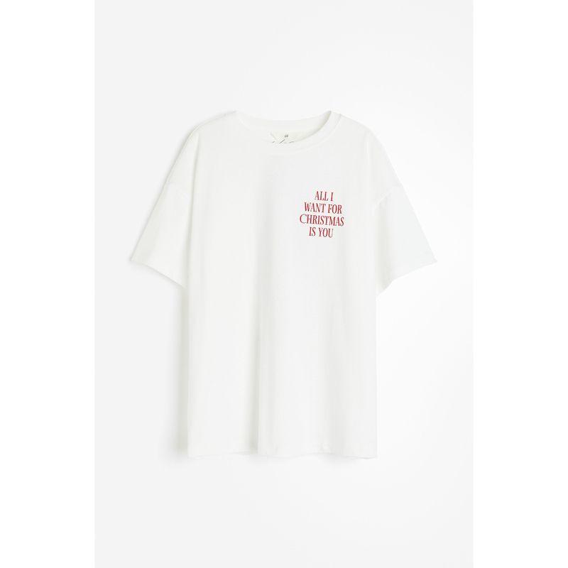 

HM Women s T-shirt Autumn Fun Graphic Print Crew Neck Plus Size Short Sleeve 0762558 White/Mariah Carey 170/104A