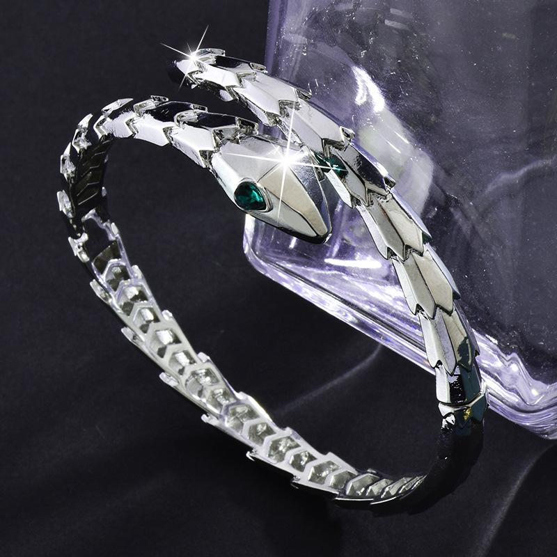 

Snake Shaped Cuff Ring Set Charm Versatile Snake Ring Adjustable Rings for Women срібний