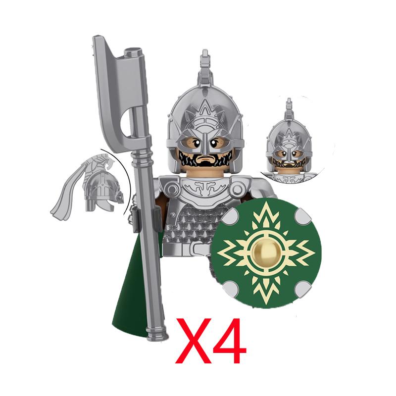Military Building Blocks Solider Figures Movie Science Fiction Series Weapons Shield Knight Toys Gifts Medieval Mini Bricks MOC