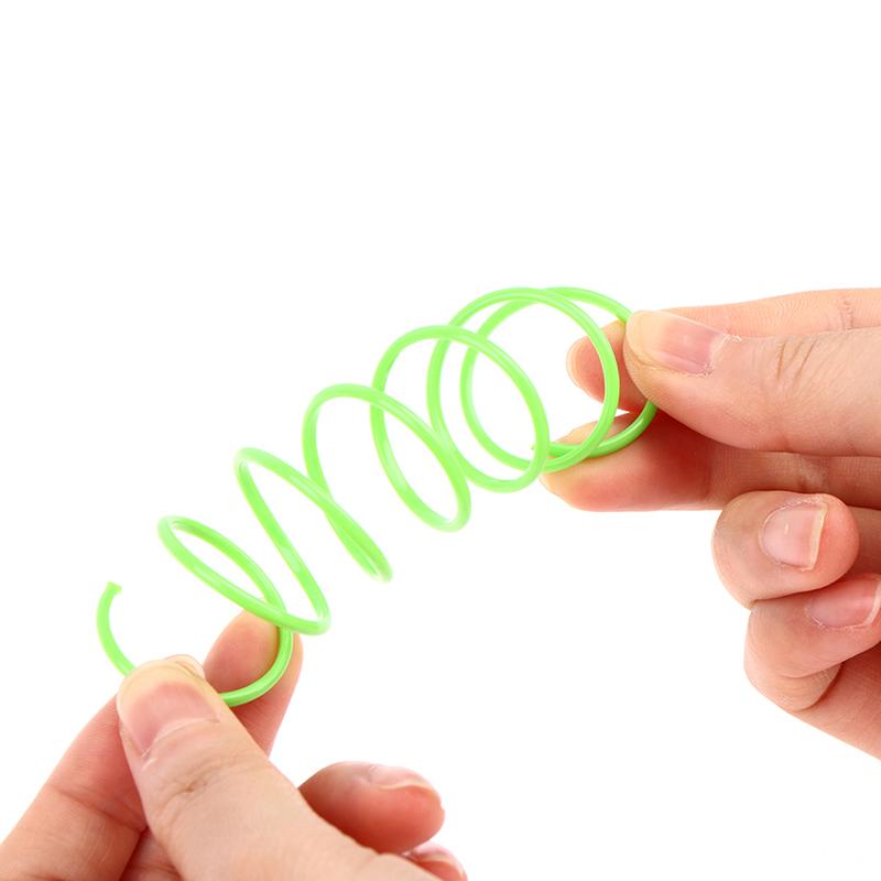 20Pcs Durable Colorful Plastic Springs Cat Pet Toy Coil Spiral Springs