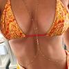 Simple Multilayer Rhinestone Back Chain Necklaces for Women Sexy Metal Shiny Crystal Bikini Waist Chain Body Chain Jewelry Gifts