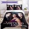 3pcs The Vampire Diaries1 Design Cover Set - HD Printed Bedding with 1 Cover and 2 Pillowcases - Perfect for Home and Dorm Decor
