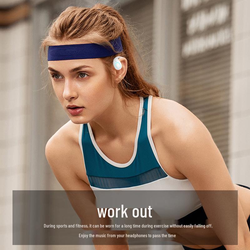 Mini Clip-On Bluetooth 5.3 Sport Earbuds - Single Ear, Noise Cancelling, In-Ear Design