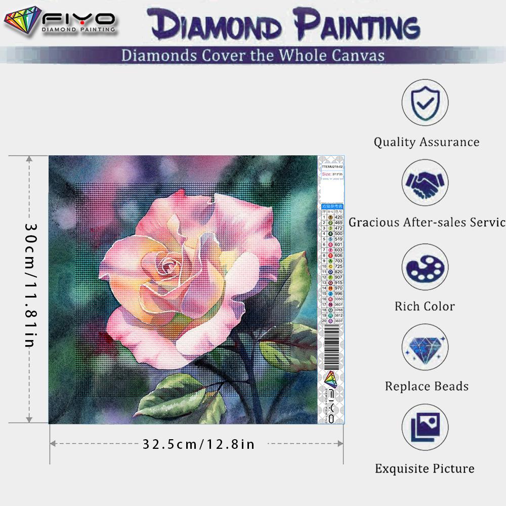 5D DIY Diamond painting Romantic flowers full diamond square/round diamond embroidery cross-stitch set home wall decorative art