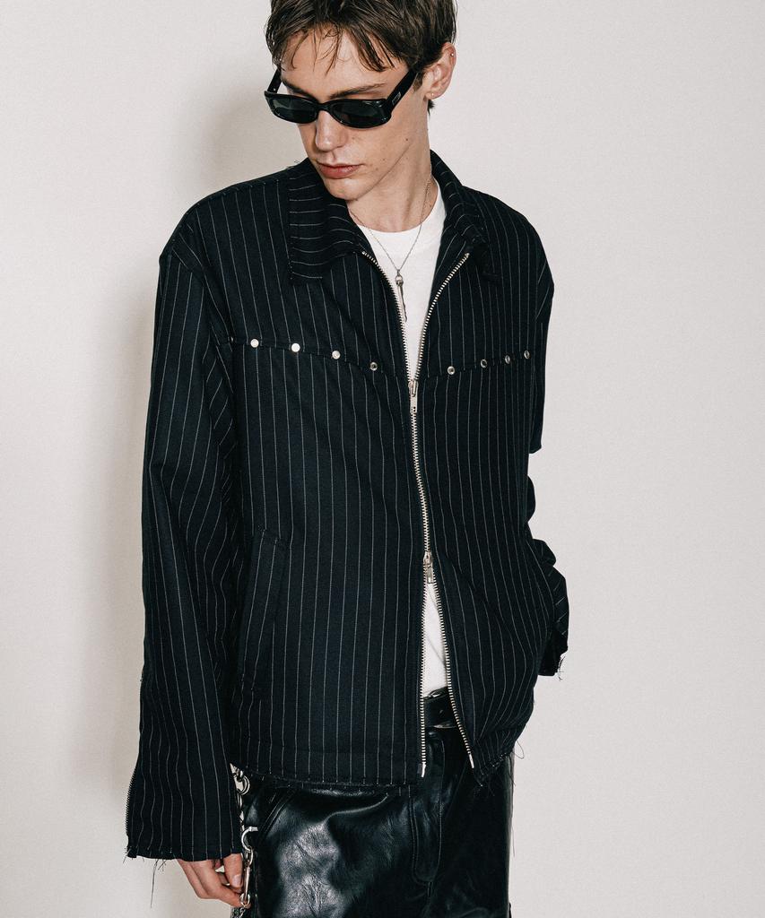 Vastic Studded Cut-Off Jacket_Stripe