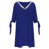 Women Summer Sexy  Sequin V-Neck Hollow Out   Dress Casual Solid Loose Off Shoulder Party Dress