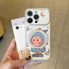 Korean Raincoat Star Person Rotating Bracket Is Suitable for Apple 16/17 Mobile Phone Case IP15Pro Electroplating Large Window 14
