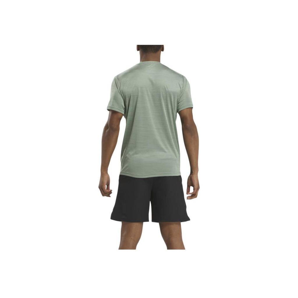 Reebok Simple Solid Color Training Casual Comfortable Crew Neck Short Sleeve T-Shirt Men Tops Cyan 100206789
