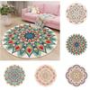 Mandala Pattern Round Carpet Boho Ethnic Style Home Decor Rug Geometric Design Modern Artistic Interior Mat for Living Room
