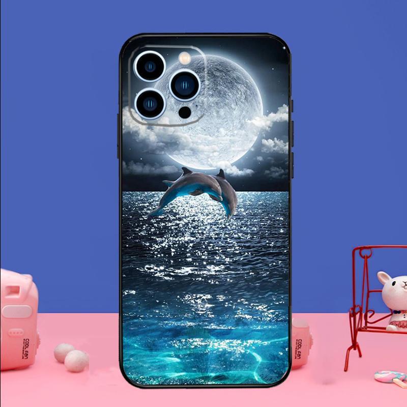 Ocean Dolphin Phone Case For iPhone 17 16 15 14 13 11 12 Pro Max Plus 13 12 mini 16e 17 Air Bumper Cover