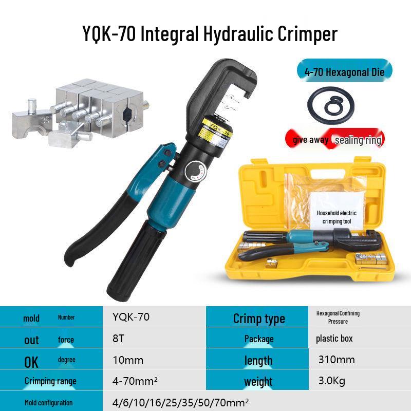 Manual Hydraulic Wire Crimper for Copper/Aluminum Terminals (YQK Series)