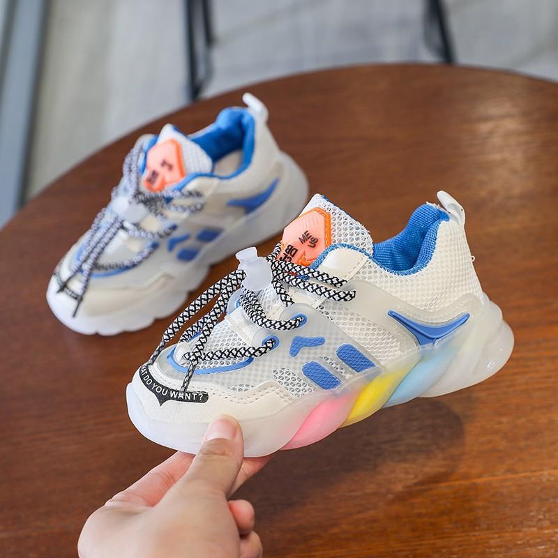 Boys Girls Shoes Summer Casual Mesh Breathable Sneakers 2025 New Trendy Korean Version Fashion Old Shoes