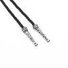 Punk Style Bolo Tie with Emblem Charm Necktie Necklace Costume Accessory