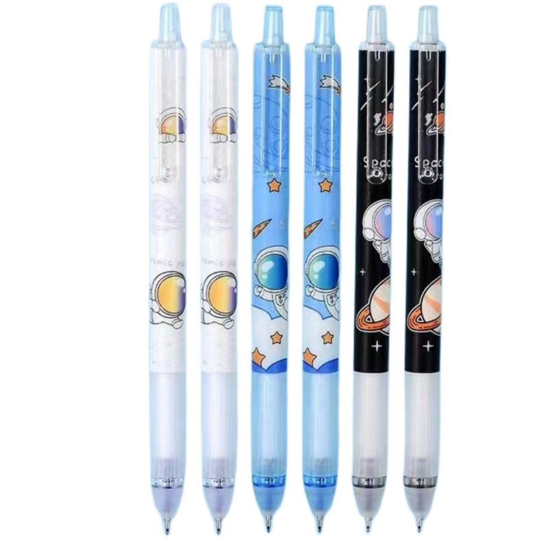 ST Head Erasable Pen - 0.5mm Quick-Dry, Heat Erase, Clickable for Students, Blue/Black