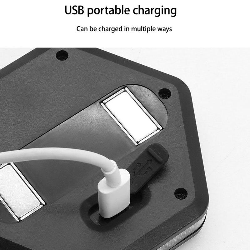 Car Rechargeable Warning Light COB Ceiling Roadblock Flashing Lamp Rescue Strobe Magnetic Outdoor Camping Emergency Work Lights