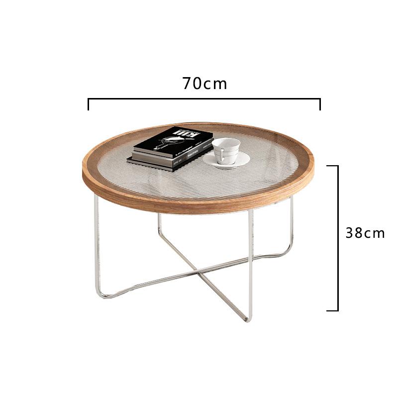 Nordic Round Coffee Table Combination Glass Creative Small Table Home Light Luxury Table Living Room Net Red Side Table