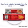 Universal 19-LED Rear Taillight for Electric Vehicle, Tricycle, Motorcycle, or Car - Arrow Design