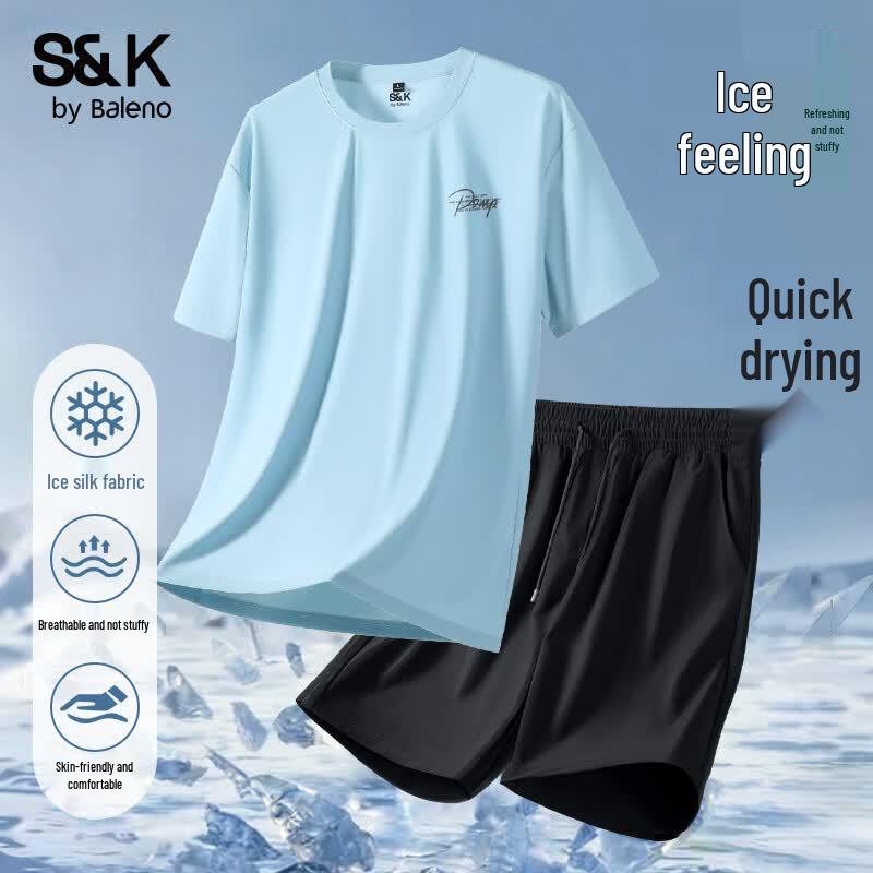 Baleno Men s S&K Series Summer Training Set (T-shirt & Shorts) 2XL