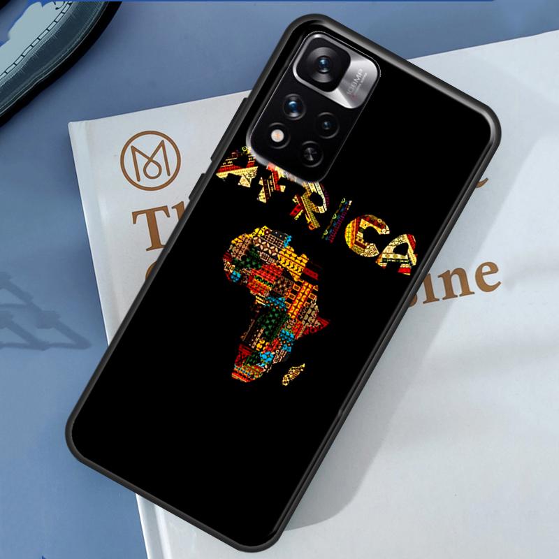 Afrika Karte Geografie Bemalte Hülle Für Xiaomi Redmi Note 14 13 11 9 10 12 Pro 9S 10S 11S 12S Redmi 10C 12C 13C 14C Abdeckung