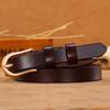 Light Gold Button Head, Women'S Thin Belt, Women'S Casual Cowhide Belt, Belt.