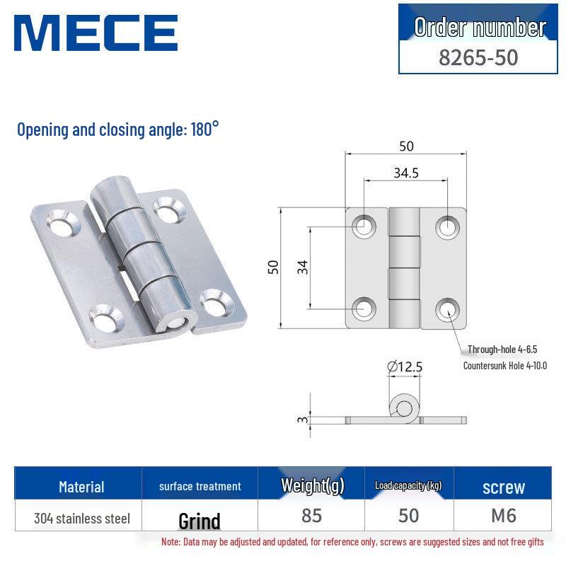 304 Stainless Steel Thickened Cabinet & Wooden Door Hinges