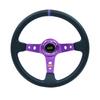 Volante da Corsa in PVC da 14 Pollici, 350mm con Finitura a Grana di Litchi, Montaggio Universale
