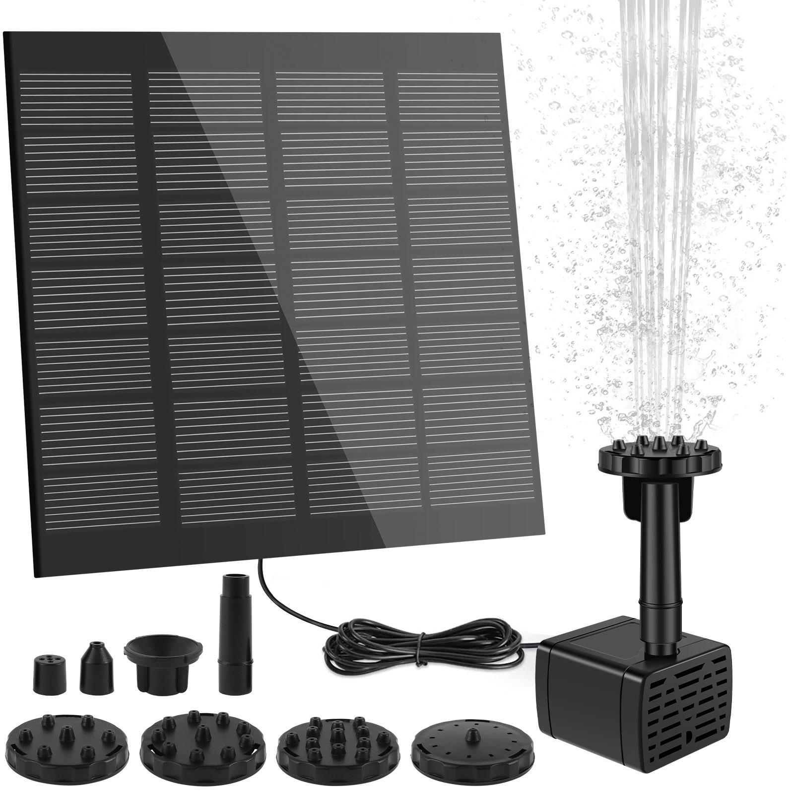 

1.5W Panel Brushless Solar Water Pump Monocrystalline Silicon Low Noise Waterfall Fountain Pond Pump Kit Tool Garden Decoration білий