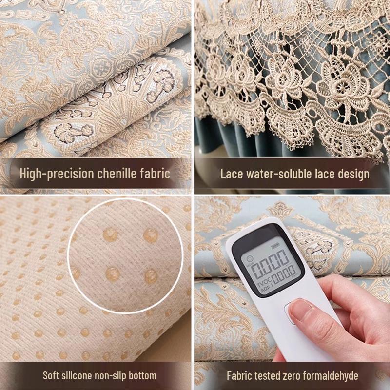 European Luxury Non-slip Sofa Cover & Throw Pillow Set - Universal Fit for All Seasons