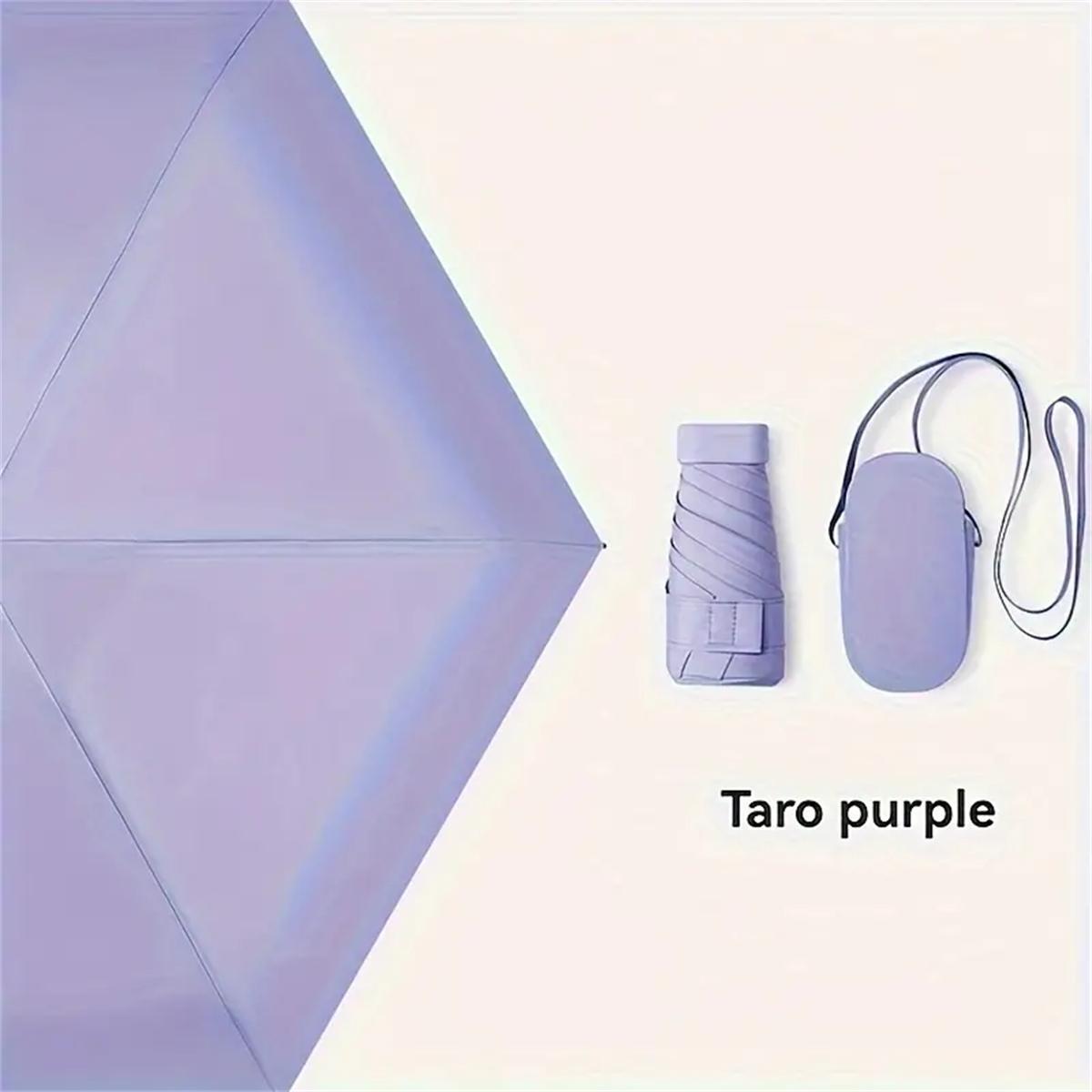 

1 шт. персонализированный 5-слойный зонт со слинговым кожаным чехлом, ультралегкий портативный солнцезащитный и водонепроницаемый зонт, подходящий