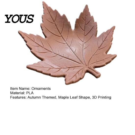 Nature Inspired Decor 3D Printed Maple Leaf Trinket Dish, Autumn Fall Key Tray, Jewelry Desktop Organizer Tray for Entryway, Thanksgiving Tabletop