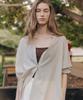 DEPOUND Cloud Oversized Striped Shirt [Beige]