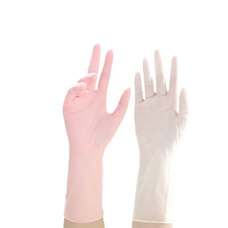 Nitrile thickened housework gloves non-disposable waterproof laundry durable non-slip food grade Ding Qing gloves extended