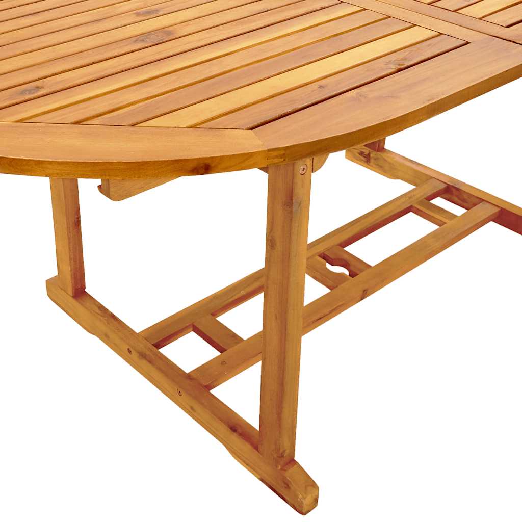 5 Piece Outdoor Dining Set Solid Acacia Wood Table & Textilene Chairs