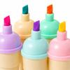 Cone-Shaped Fluorescent Pen Set - 6 Colors, Cute Cartoon Ice Cream Design, Portable Mini Pens for Students and Planners.