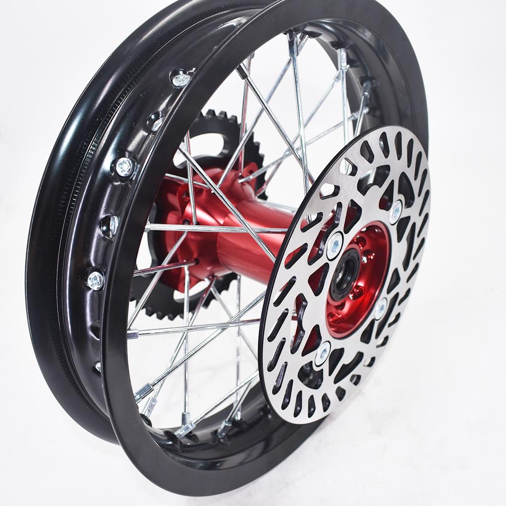 Front 1.40-14 Inch Rear 1.85-12 Inch Rims #428 Sprocket 190MM Disc Brake For KLX CRF Kayo BSE Dirt Pit Bike Motorcycle