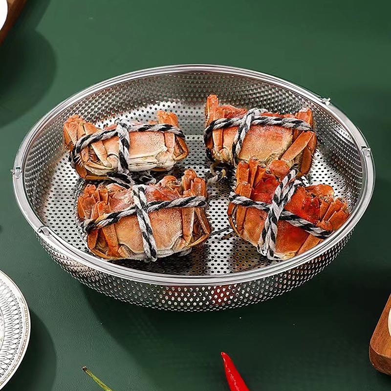 Dampfgarerkorb aus Edelstahl für Schnellkochtöpfe, Dampfgarerkorb mit Griff, Dampfgitter, Abflusssieb, Kochutensilien