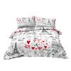 The Paris Tower Design Bedding Set Decorative 3 Pieces Duvet Cover With 2 Pillow Shams For Family Home Bed