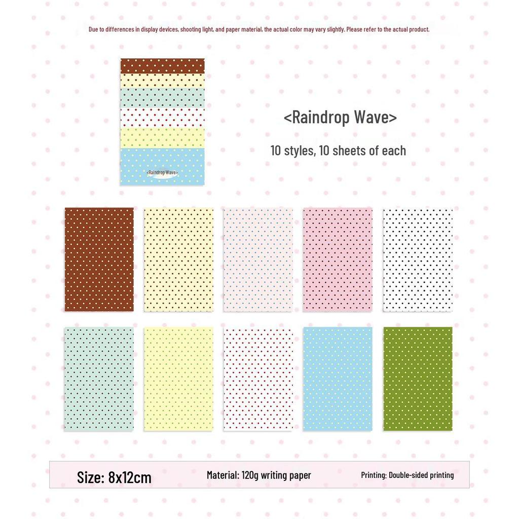 Super Thick Dot Pattern Sticky Notes for Journals - Non-Adhesive Collage Paper, M5 Inner Pages, Book Planner