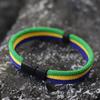 New Tricolor Bracelet Men Women Flag Color Matching Braided Braclet Colorful Three-Layer Sports Yoga Wrist Braslet Accessories