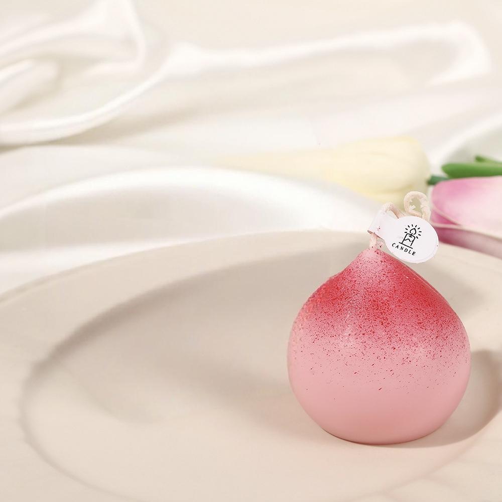 

Peach Shape Scented Candle Household Simulation Fruit Fragrance Candle Romantic Atmosphere Candle Decor Birthday Ornament Gift