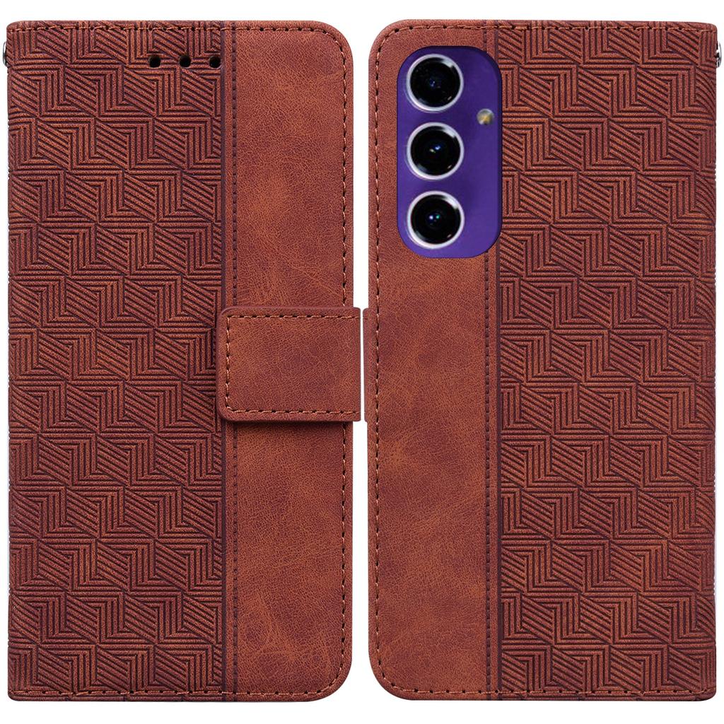 For Samsung Galaxy A16 5G/A16 4G Case Geometry Pattern Leather Wallet Phone Cover
