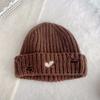 Autumn and winter new thickened campus style love hole knitted hat, male and female couples warm ear protector pullover hat