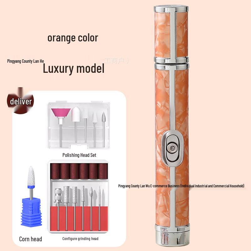 Portable Rechargeable Nail Grinder & Manicure Set for Polishing, Dead Skin Removal, and Nail Repair