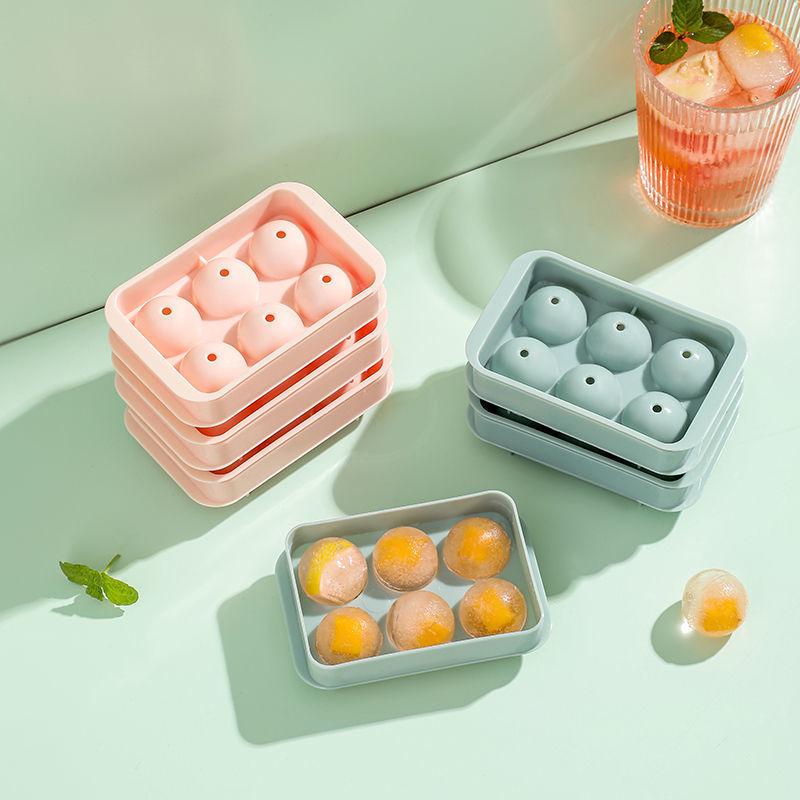 33-Grid Round Ice Cube Tray & 6-Grid Mold Set with Scoop for Quick Freezing