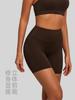 Women's High-Waisted Double-Sided Nylon Yoga Shorts with Tummy Control and Peach-Lift