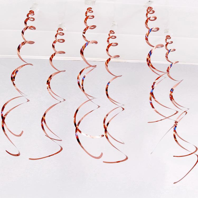 Festival & Birthday Swirl Ceiling Decorations: Hanging PVC Ornament for Windows, Corridors, and More.