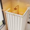 Suction Cup 2/3/4/5 Folding Shower Curtain No Hole Required Waterproof Mold-resistant Toilet Partition Curtain Shower Curtain