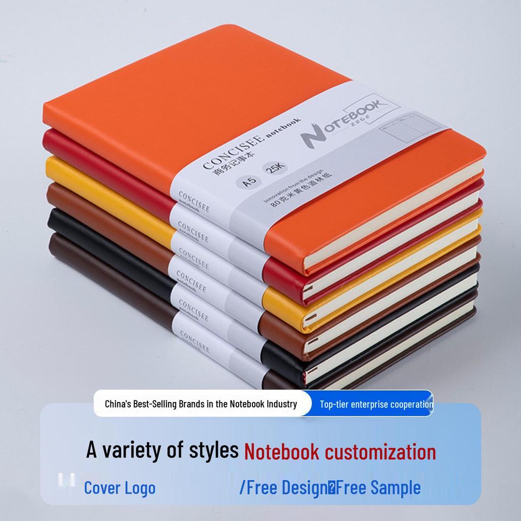 Premium A5 Notebook: Thick, Simple, Creative Business Diary with Customized Logo