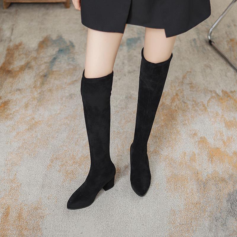 Moteriški zomšiniai aukštakulniai aukštakulniai aukštakulniai aukštakulniai, vidutinio pakulno, ploni, ploni Velvet