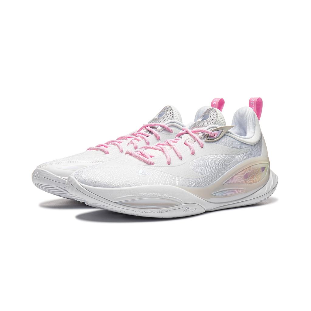 Li Ning DLO2 Russell 2, Pisces Cushioning Abrasion Resistant Rebound Grip Low Top Basketball Shoes Men's Standard White ABPW013-2